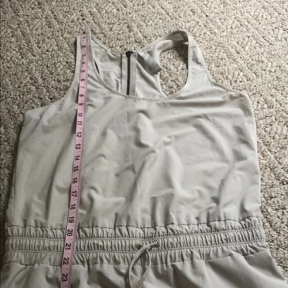 Athleta Revive Wide Leg Cream Halter Jumpsuit - Picture 12 of 13